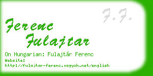 ferenc fulajtar business card